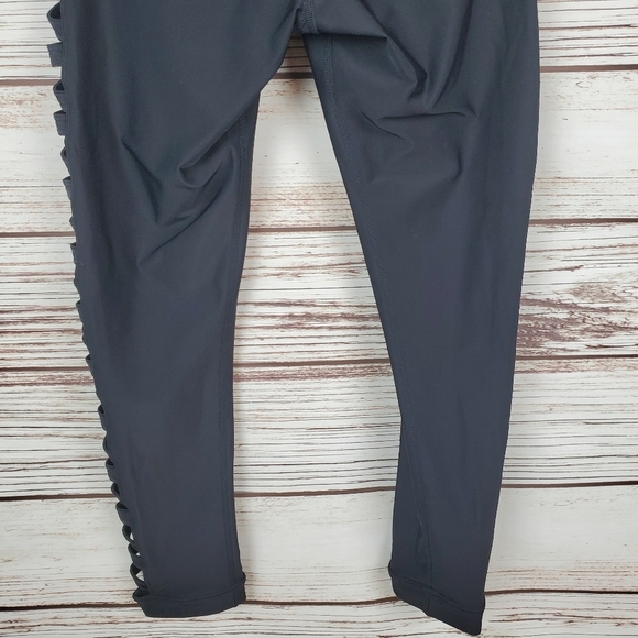 Wicked Weasel Womens Medium Sexy Black 748 Strapwork Cutout Leggings        #157 - Picture 8 of 10